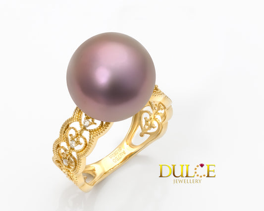 18K Gold Freshwater Pearl Ring