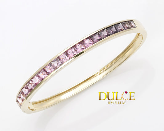 9K Gold Spinel Bangle