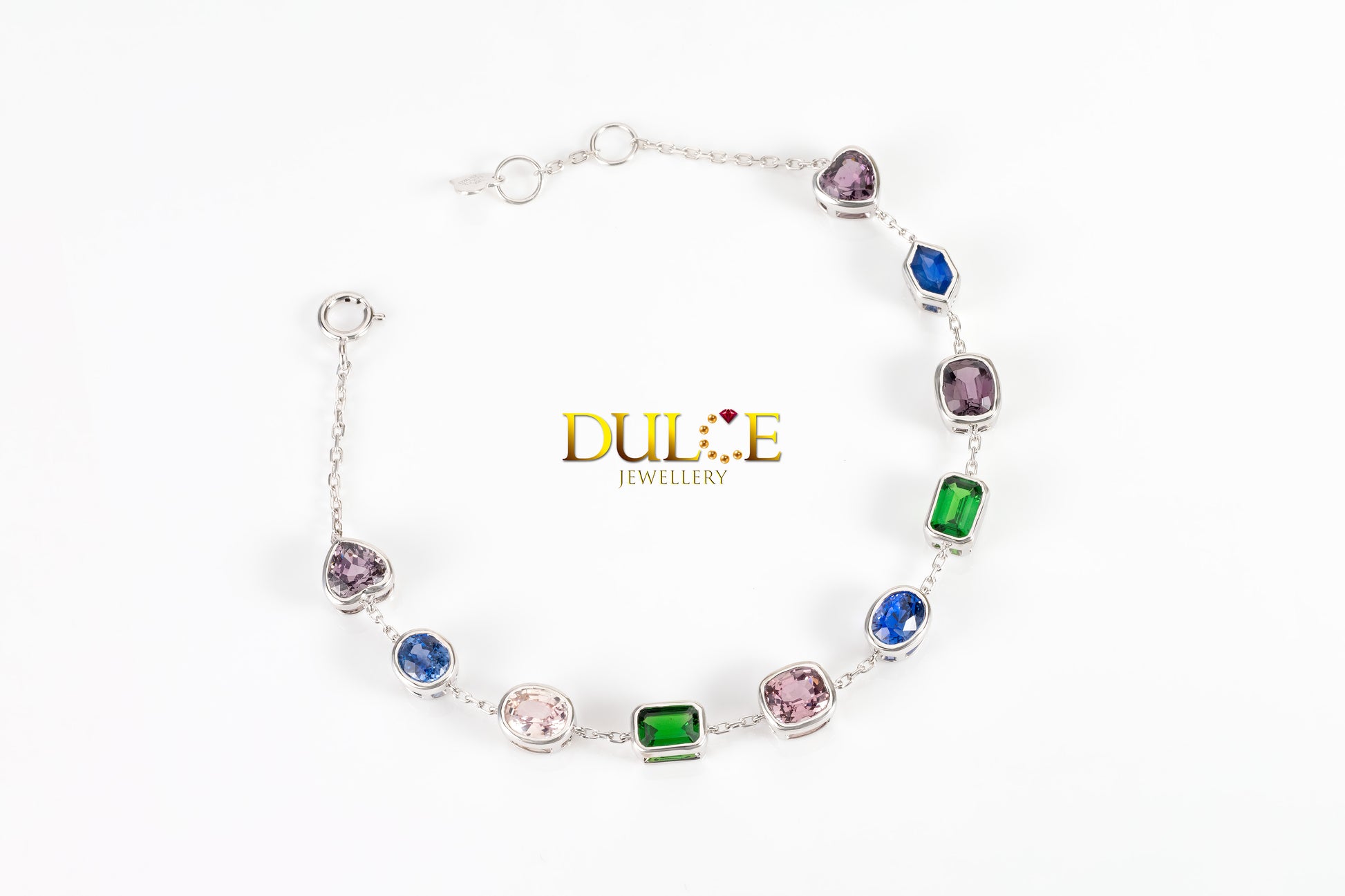Sapphire Gold Bracelet, Detail: Luxurious,Vibrant, Modern, Design, Colourful
