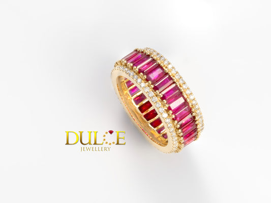 18K Gold Ruby & Diamond Ring (GRRUBY5014)