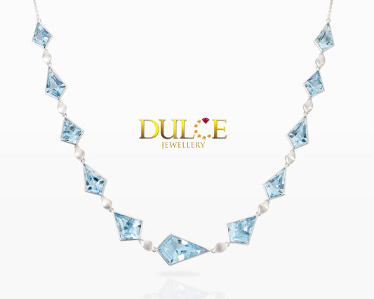 18K Gold Aquamarine Necklace