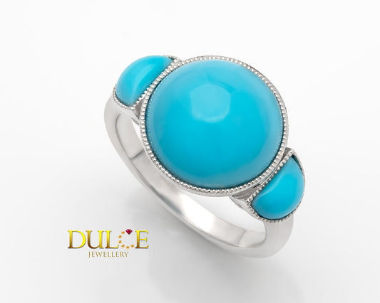 9K Gold Sleeping Beauty Turquoise Ring