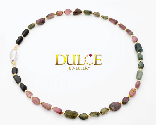 Silver Clasp Tourmaline Necklace