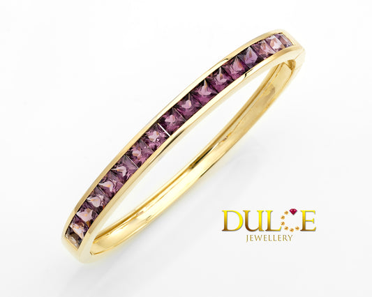 9K Gold Spinel Bangle