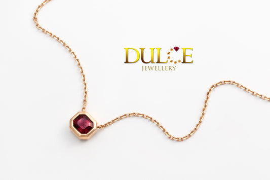 18K Gold Red Spinel Necklace (GNSP4458)