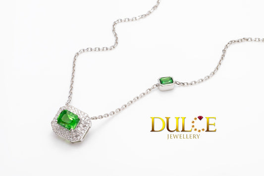 18K Gold Tsavorite Necklace (GNTSV4585)