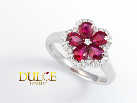 18K Gold Ruby Diamond Ring (GRRUBY2391)