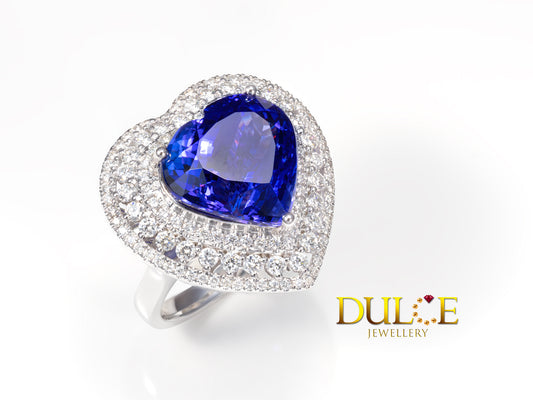 18K Gold Tanzanite Diamond Ring (GRPTAN31558)