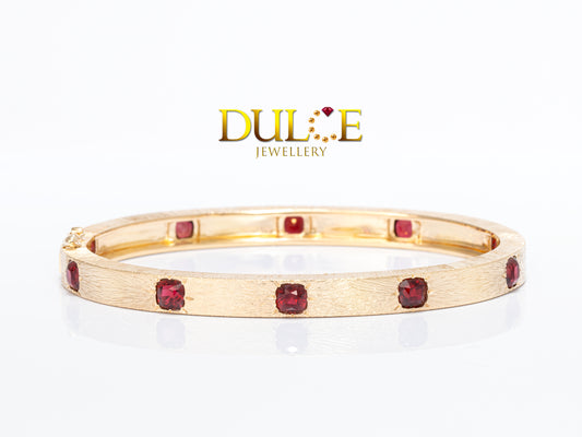 18K Gold Red Spinel Bracelet (2871)